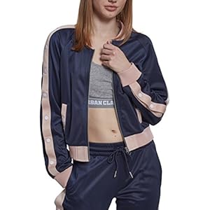 Urban Classics Dames Button Up Track Jacket dames Sweatjack (1-Pack)
