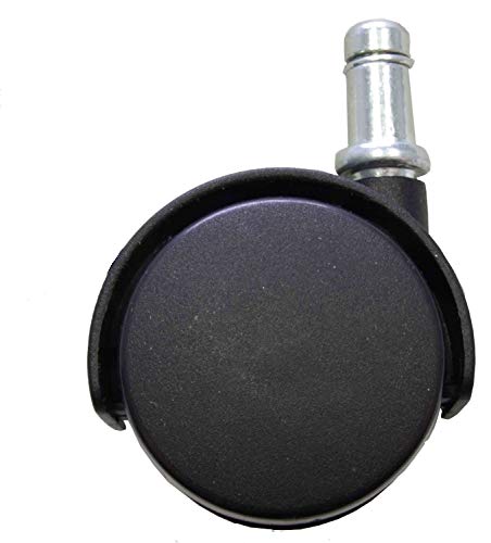 Image of Heavy Duty Nylon PIN Twin Caster (Wheels) Suitable for All Office Chairs /REVOLVING Chair (Black) - Set of 5