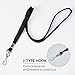 PEAKEEN 50-Pack Black Lanyards for ID Badges with Swivel J-Hooks - Neck Lanyard bulk for Keys, Name Tag, Cruise Ship Cards, Card Holders, Whistles-Ideal for Offices, Teachers, Kids