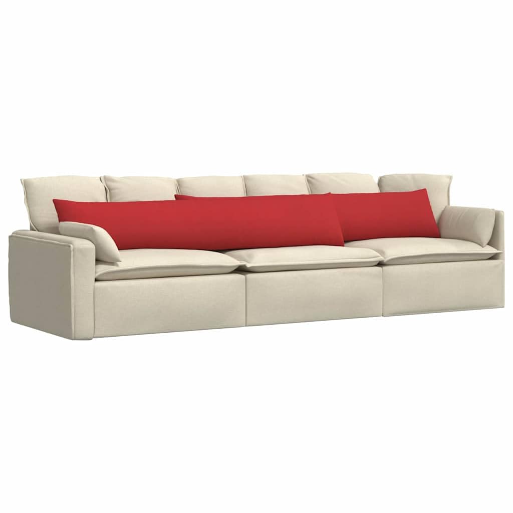 Coussins de salon élégants et déhoussables en tissu rouge
