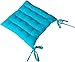 Enjoy Home Galette de Chaise piquée Coton Turquoise 38 x 38 cm 2007TUGP040040 1 Unité (Lot de 1)