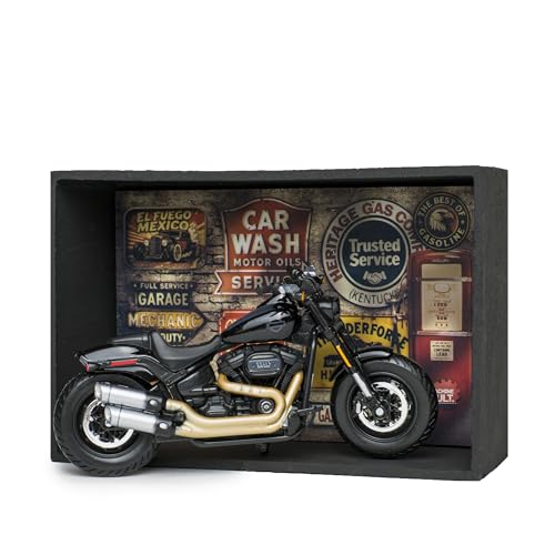Miniatura Moto Harley Fat Bob Kit Expositor