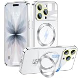 【2025最高傑作&4つの機能を一度に実現】TISTUNST iPhone 14 Promax 用 ケース Magsafe対応 カメラ保護一体 米軍MIL規格 指紋防止 耐衝撃 ストラップホール付き マットメッキ仕上げ 最大25W急速充電対応 ぴったりフィット感 撮影/動画視聴/日常記録 スタンド付き マグネット搭載 いphone14promax 用ケース 6.7インチ (シルバー)