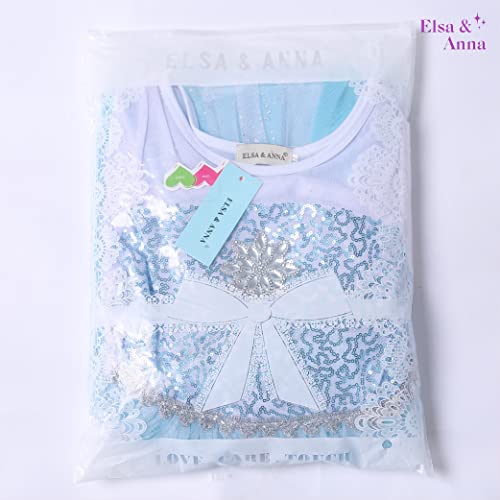 ELSA & ANNA Princess Costumes for Girls - Snow Queen Fancy Dress for Girls - Princess Dress Up - Girls Fancy Dress for Parties, Birthdays, Cosplay & Halloween - Fancy Dress FR314 - Image 6