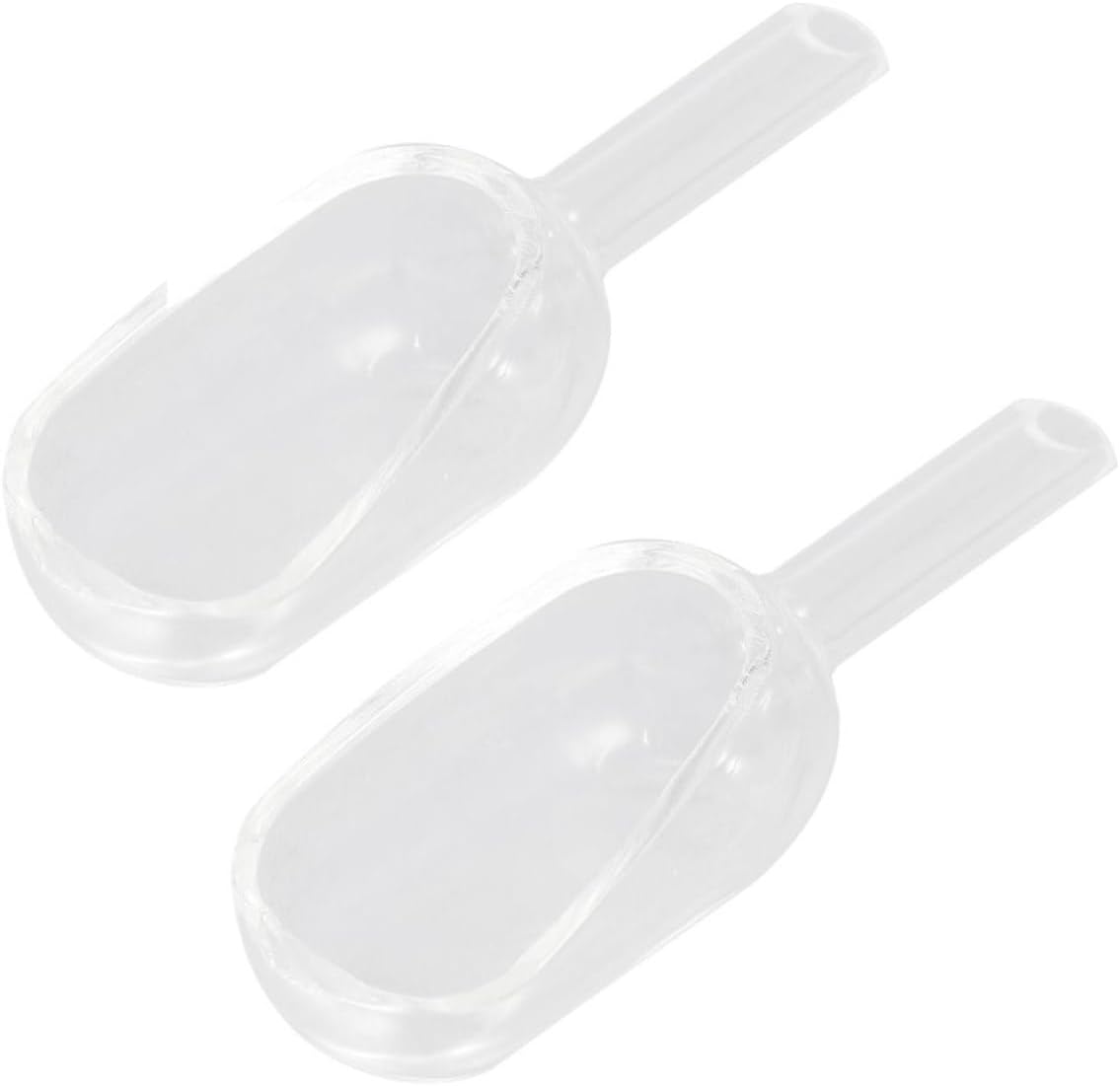 WOONEKY 2pcs Glass Laboratory Weighing Spoons for Micro-transfer of Solids and Liquids, Scoop Shape with Conical Pour Neck, Easy to Maintain Lab Weighing Tool for Precise Measurement