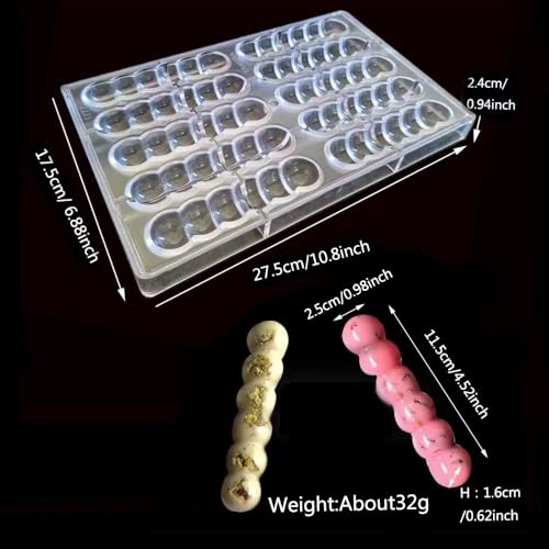 Image of Long Stick Polycarbonate Candy Mold, Chocolate Baking Tool, Jelly Cake Decoration