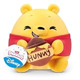 Snackles Disney 8-inch Plush (Winnie The Pooh &Honey) by ZURU, Jaune et Rouge