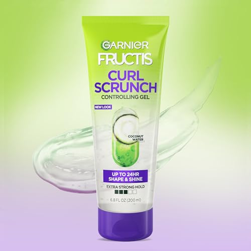 Garnier Hair Care Fructis Style Curl Scrunch Controlling Gel for Curly Hair, 3 Count