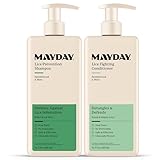 MAYDAY Daily Lice Routine Bundle – 12oz Shampoo & 12oz Conditioner | Non-Toxic, Pesticide-Free, Scientifically Proven Lice Defense for All Hair Types | Sandalwood & Mint Formula