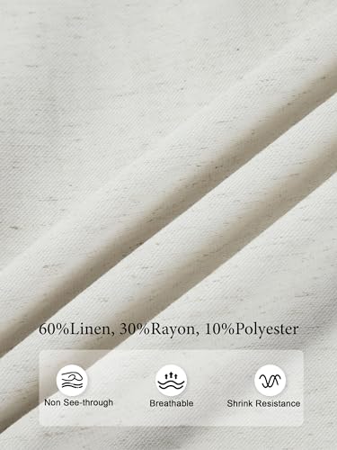 Tapata Women's 28"/30"/32"/34" Straight Linen Dress Pants with Pockets Tall, Petite, Regular for Office Work Business3