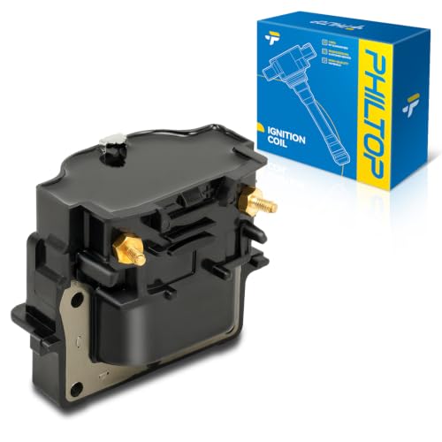 Image of PHILTOP UF111 Ignition Coil Fit for Tacoma 1995-1997 2.4L,Corolla 1995-1997,Camry 1992-1995,Tercel 1987-1994,Prizm 1995-1997,Celica 1992-1997,T100 1994-1997,Paseo 1992-1995,MR2 1992-1995