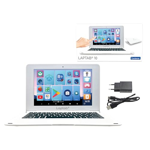 Lexibook, LAPTAB&reg; 10 Zoll Version 11, LCD-Touchscreen, F&uuml;r die ganze Familie, Lern- und Spielinhalte, Android&trade;, Kindersicherung, Ultrad&uuml;nn und Leicht, LT11FR