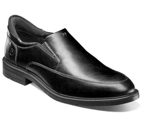 [Nunn Bush] ���[�t�@�[ Kore Ez Hero Moccasin Toe Slip-on Slip Resistant Ez-on and Ez-off Lightweight Loafer �����Y �u���b�N 30.0 cm