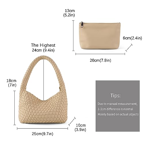 Handmade Woven Tote Bag - Women's Vegan Leather Shoulder Bag With Purses3