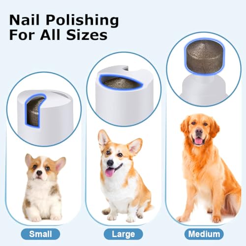 Image of Qpets Professional Dog Grooming Kit, 4 IN 1 Cat Dog Hair Trimmer with 3mm /9mm Combs, Low Noise Pet Nail Grinder, Foot Repair Tools for Shedding Seasons, Wound Care & Home Grooming