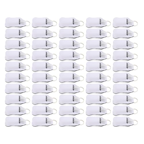 Yanmis 50 szt. Butelki Podróżne Wielokrotnego Napełniania Zestaw Breloków Przenośne Butelki Wyciskane do Podróżowania Kemping Wakacje 30 Ml PET (WHITE)