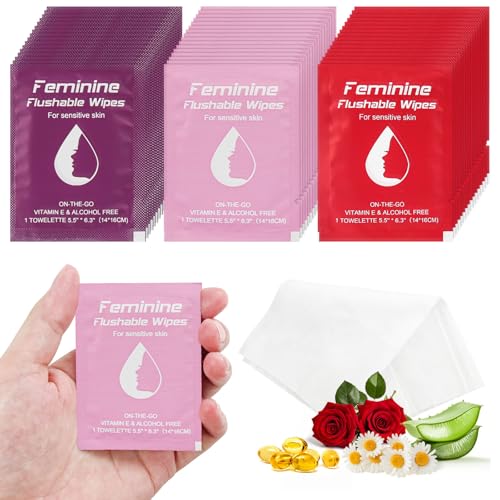 Feminine Wipes Individually Wrapped, Flushable Wipes Travel,Travel Wipes for ...