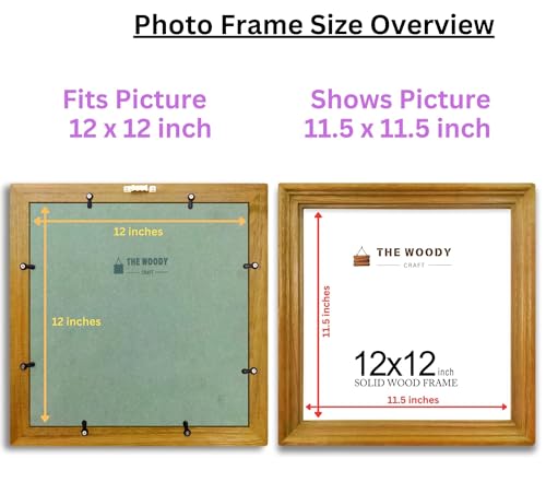 Image of Photo Frames 12x12 inch | Aesthetic Photo Frame | mini Photo Frame | Orange Wooden Photo Frames for Wall | Vibrant Wall Decoration (12x12 inch, Orange)