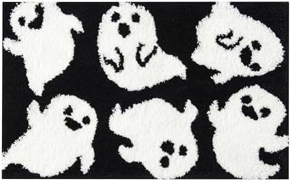 Estmy Cute Ghost Small Area Rugs Non Slip Washable Cute Vintage B...