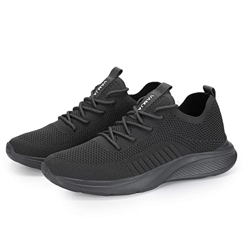 Image of VAMJAM Men's Running Shoes Fashion Sneakers - Lightweight Breathable Flying Knitting Lace Up Mesh Walking Shoes Workout Casual Sports Shoes