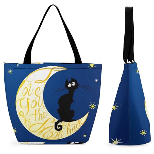 Sac à main pour femme grand format chat noir résoud le manque de place en voyage