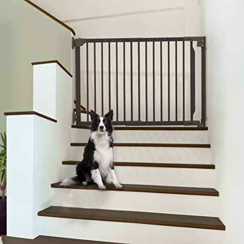 Richell Expandable Walk-Thru Pet Gate Brown, Small #TOP2