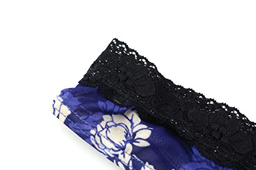 Men's Lace Thong Sexy Allure Underwear Low Rise T-Back 3 Pack4