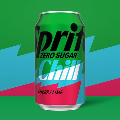 Image of Sprite Chill Zero Sugar Cherry Lime Natural Flavor Soda Soft Drink Cans, 12 fl oz, 12 Pack