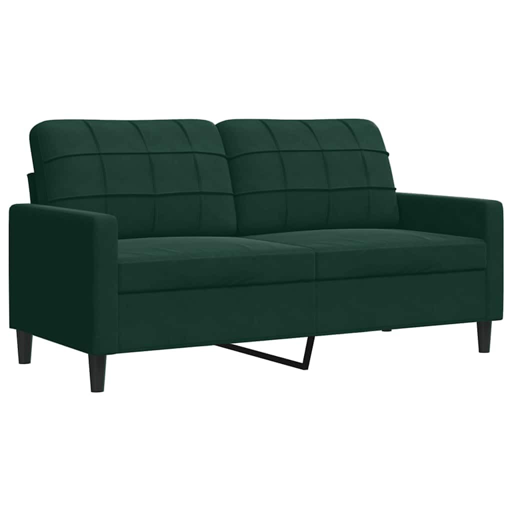 4-częściowy zestaw wypoczynkowy z poduszkami i rolkami pod kark, ciemnozielony aksamit, sofa narożna z taboretem, meble tapicerowane do salonu i pokoju gościnnego, wygodna sofa do spania