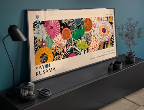 Toile inspirée de Yayoi Kusama au format horizontal 70x140 cm de qualité premium