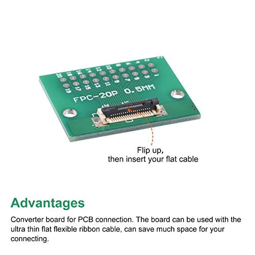 MECCANIXITY placa convertidora FPC FFC PCB 20P 0.5mm pack 5 miniatura 4