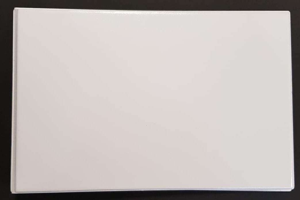 10x Ringbuch A4 Weiß Querformat Ordner mit Sichttasche | 10er Set A4 Ordner in Weiß Querformat mit Drahtniederhalter & transparenter Einschubtasche auf der Vorderseite.