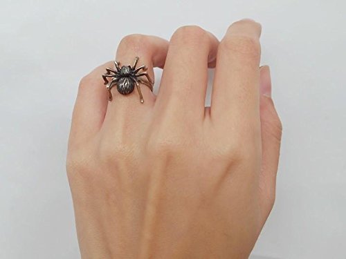 Sovats Spider Ring For Women 925 Sterling Silver Oxidized Surface - Simple, Stylish &Trendy Nickel Free Ring, Size 5 #TOP1