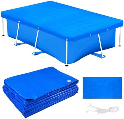2-Pack Heavy Duty Pool Ground Cloths | 6.5' X 9.8' Waterproof PE Pool Mat For Above Ground Pools