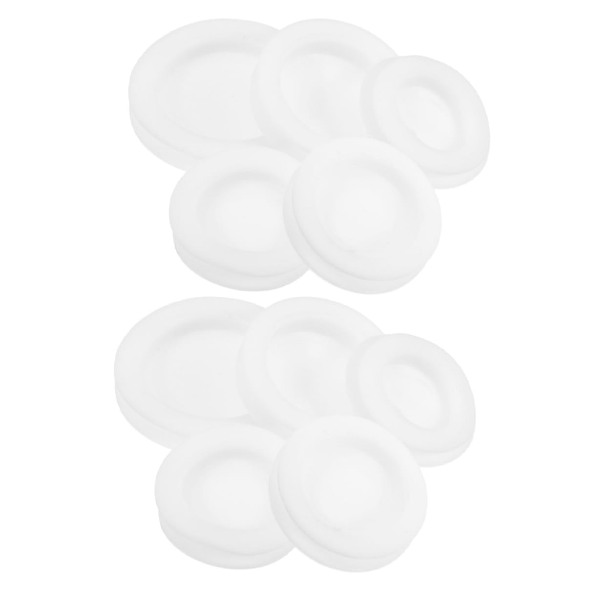 STOBOK 10pcs Universal Rubber Coin Bank Stoppers Mixed Sizes White Rubber Plugs for Money Box Multi Purpose Round Closure for Saving Box Includes 2 Each of 25mm 26mm 30mm 32mm and