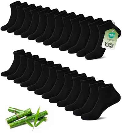(-58%) SukModen 12/24 Paar Sneaker Socken Herren Damen, Bambus Sneakersocken