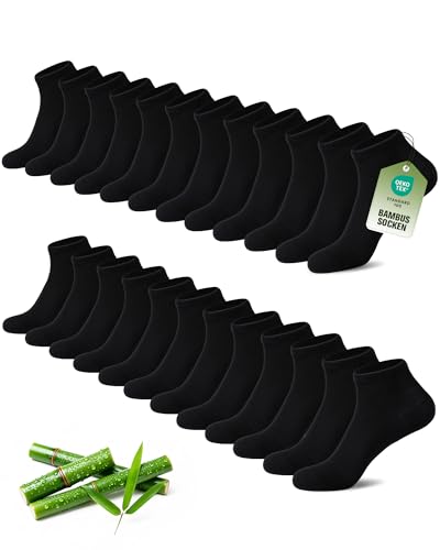 SukModen 12/24 Paar Sneaker Socken Herren Damen aus Bambus,Anti-Geruch Atmungsaktiv Weiche Halbsocken, Dünne Kurze Sneakersocken für Alltag, Freizeit, Shopping & Zuhause