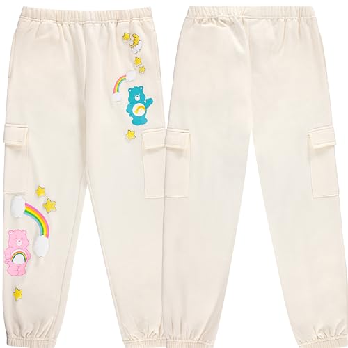 Image of Care Bears Girls Cargo Sweatpants with Pockets Featuring Wish and Cheer Bear- Sizes 4-16
