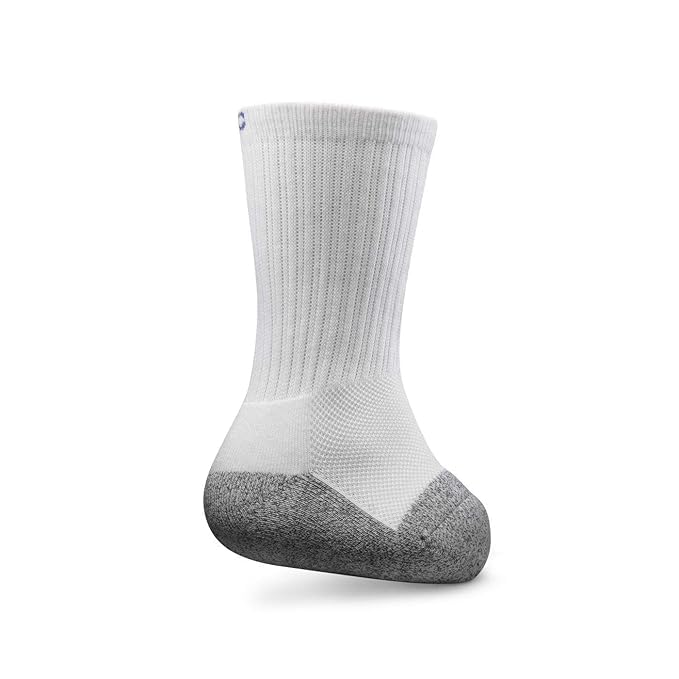Dr. Comfort Transmet Unisex Crew Socks for Partial Foot Amputation, with Fiber Padding in Heel and Forefoot - Large, White3