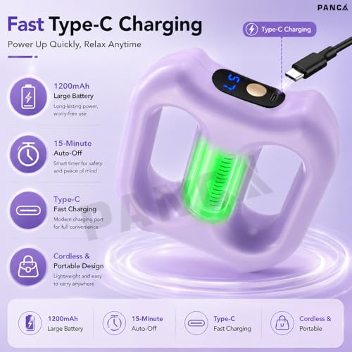 Image of PANCA Percussion Muscle Ring Massager with Adjustable Belt, Portable Electric Full Body Massager for Waist, Back, Legs & Shoulder Relaxation, Vibration Fascial Massage Tool with Auto Off