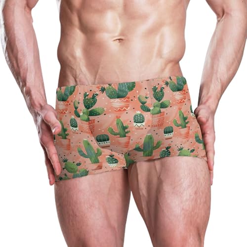 Cactus Mens Swim Trunk Swimwear Bathing Suit Swim Brief Square Leg Board Short S B04035702