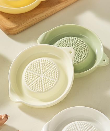 Image of Garlic Grater Plate, Efficient Kitchen Tool Ceramic Grater Plate, Ginger Grater Plate Suitable for Quickly Grind Garlic to Prepare Meals