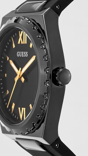 Image of Guess Round 42mm Black Dial Analog Men Watch - U1451G1M