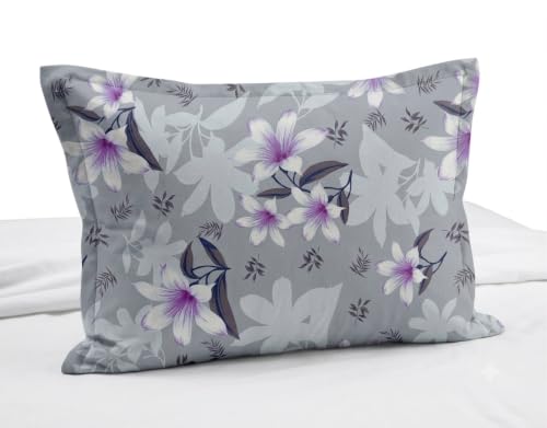 Image of Bombay Dyeing Epigram Printed Single Bed 100% Cotton Bedsheet Collection - (224X150) (F. Grey)