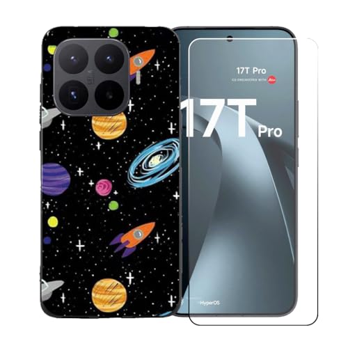 BMPNLSZ �K�p Xiaomi 17T Pro+HD�����K���X�ɓK�����ėpTPU�ی�J�o�[�A�V���J�Q���V�F���o���p�[�ی�o�b�N�V�F��-�K�p Xiaomi 17T Pro�ɓK����9�d�x�X�N���b�`�h�~�X�N���[���ی�J�o�[ BST1