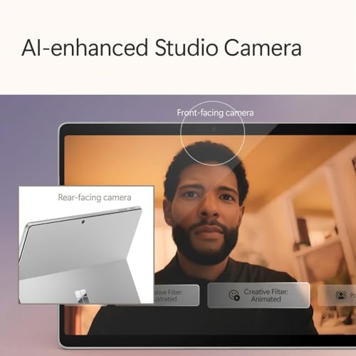 Image of Microsoft Surface Pro, 2-in-1 Laptop, Windows 11 Pro Copilot + PC, 365 Family, 13 inch 2880 x 1920 Touchscreen, Snapdragon X Plus, 16GB RAM, 1TB SSD, Platinum, Device Only, with Pen