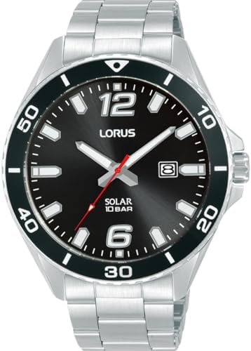 LORUS Homme Analogique Quartz Montre avec Bracelet en Acier Inoxy...