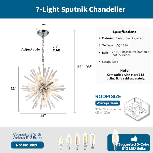 Image of Vezzio Modern Sputnik Chandelier Light Fixtures