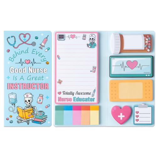 Xqumoi Nurse Instructor Sticky Note Set Teacher Appreciation Gift