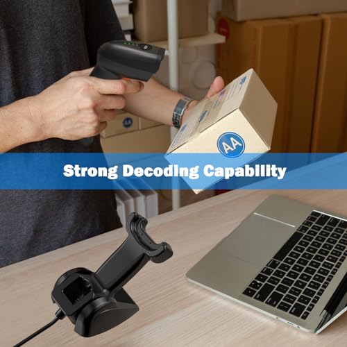 Symcode MJ-4590DA-CHARGING Qr Industrial Bluetooth Barcode Scanner With Wireless Charging Stand, Wireless 2D 1D Bar Code Scanner Drop Protection Shock Dust Proof Hands Free Auto-Sensing Stand Barcode Scanner thumb #6